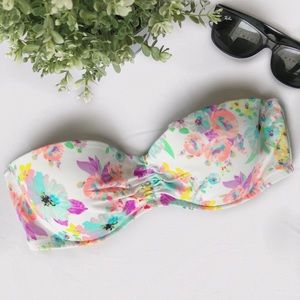 Victoria’s Secret ❈ Strapless Floral Bikini Top